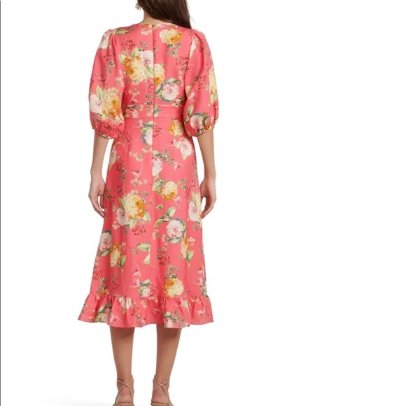 Ever New Floral Linen Blend Dress - Picture 3 of 5